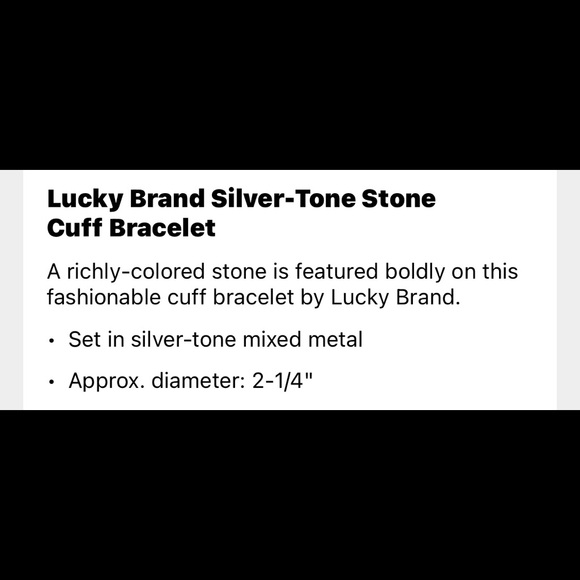 Lucky Brand Stone Cuff Bracelet - Picture 2 of 2